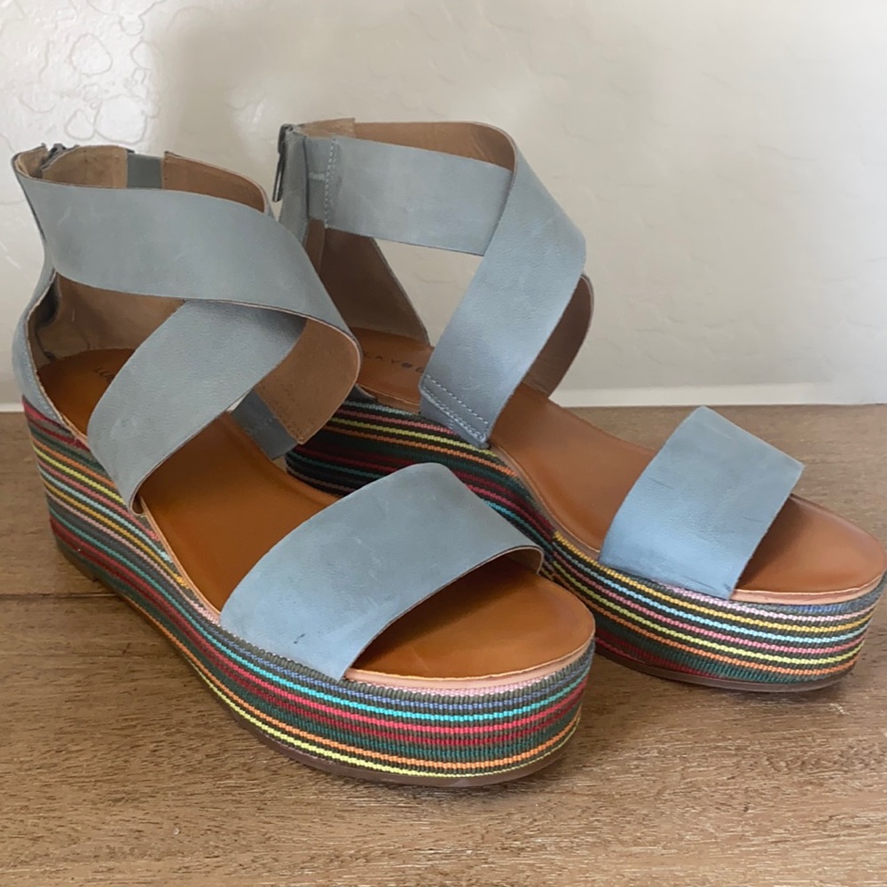 Lucky Brand Rainbow Wedge Sandal - NWOB